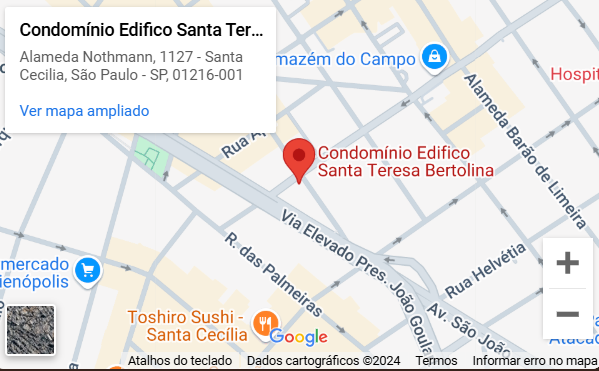 Mapa do local